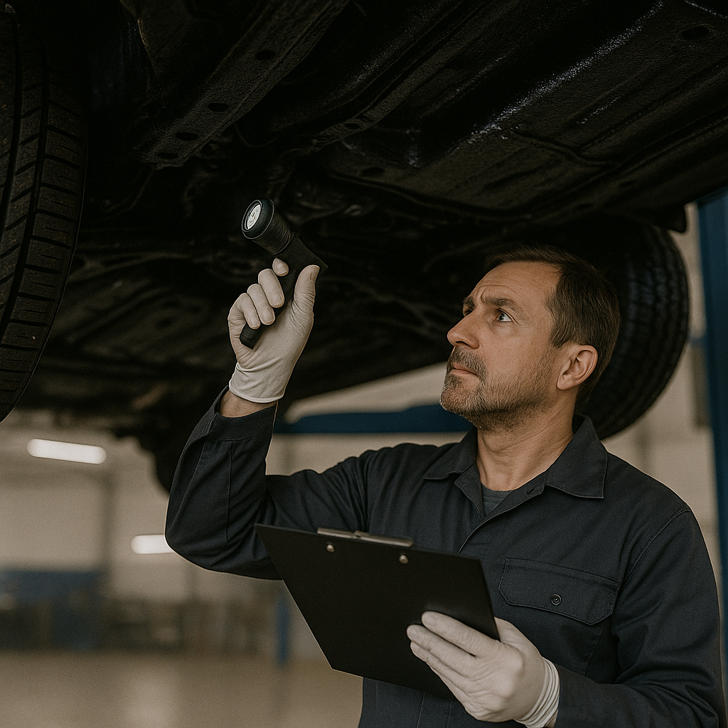 kontrola jakości konserwacji podwozia